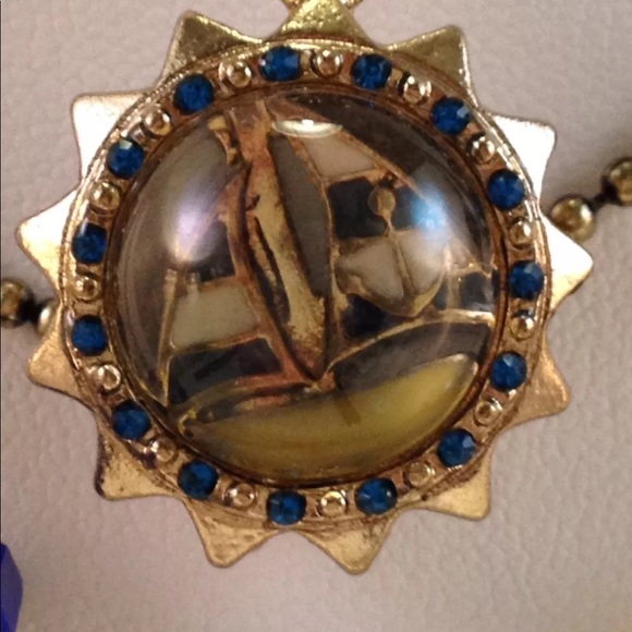 Betsey Johnson Anchor & Ship Illusion Necklace - Picture 2 of 5